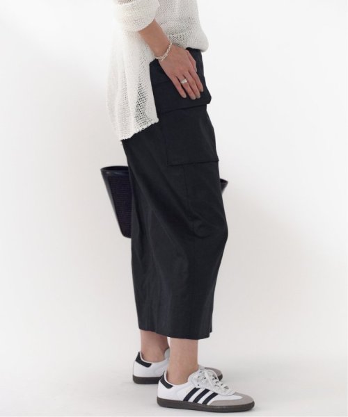 ラミーコットン ペンシルロングスカート 