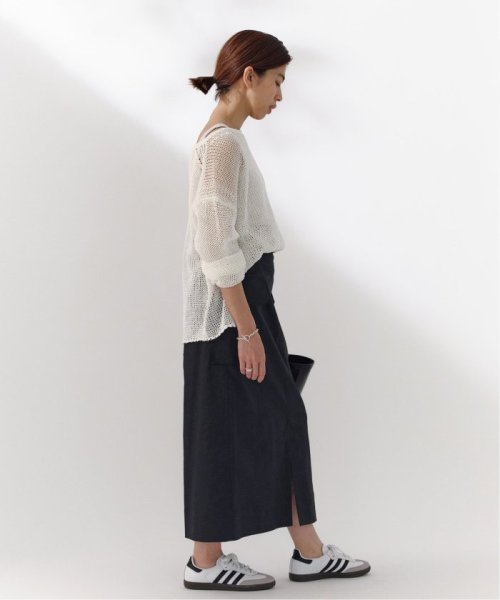 ラミーコットン ペンシルロングスカート 