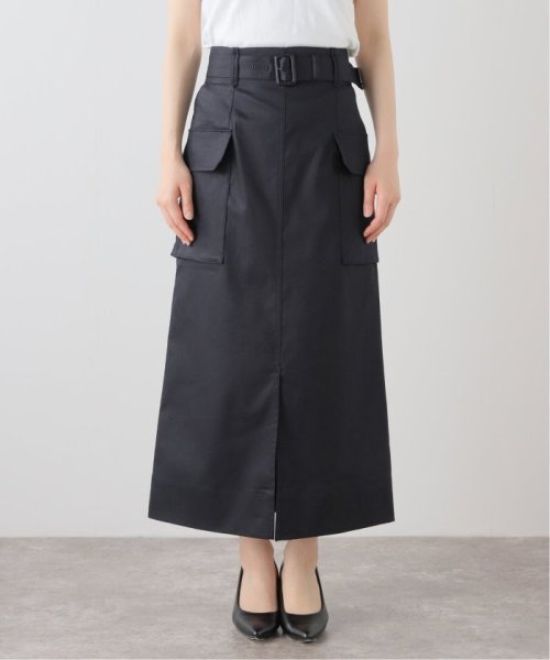 ラミーコットン ペンシルロングスカート 