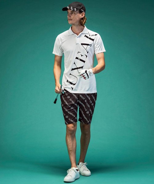 LUXEAKMPLUS(LUXEAKMPLUS)/LUXEAKMPLUS(リュクスエイケイエムプラス)ゴルフ ロゴデザイン半袖ポロシャツ/img06