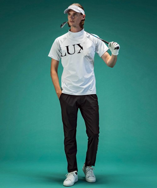 LUXEAKMPLUS(LUXEAKMPLUS)/LUXEAKMPLUS(リュクスエイケイエムプラス)ゴルフ ロゴデザイン半袖ポロシャツ/img10