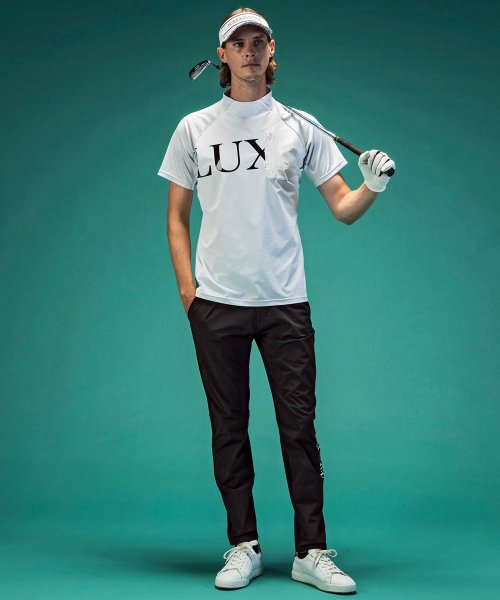 LUXEAKMPLUS(LUXEAKMPLUS)/LUXEAKMPLUS(リュクスエイケイエムプラス)ゴルフ ロゴデザイン半袖ポロシャツ/img11