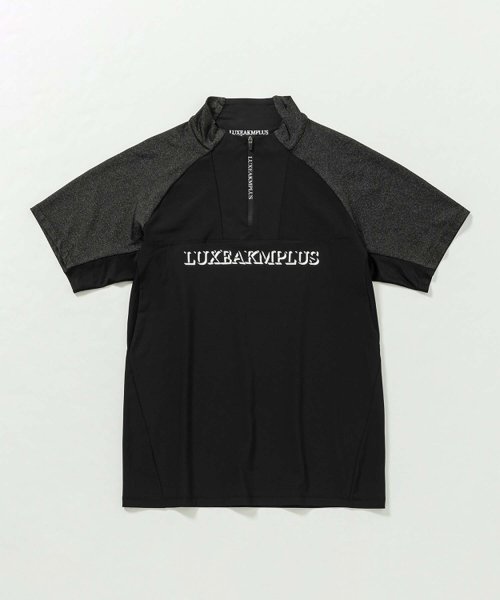 LUXEAKMPLUS(LUXEAKMPLUS)/LUXEAKMPLUS(リュクスエイケイエムプラス)ゴルフ 配色ハーフジップ半袖モックネックTシャツ/img13