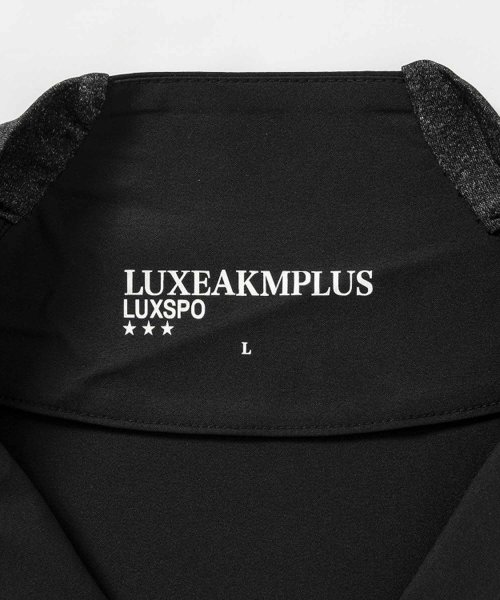 LUXEAKMPLUS(LUXEAKMPLUS)/LUXEAKMPLUS(リュクスエイケイエムプラス)ゴルフ 配色ハーフジップ半袖モックネックTシャツ/img17