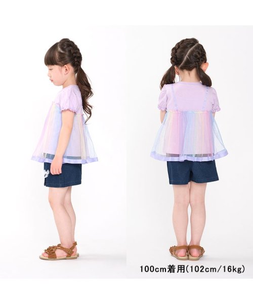 Crescent(クレセント)/【子供服】 crescent (クレセント) リボン・レースデニムショートパンツ 80cm～140cm N43116/img10