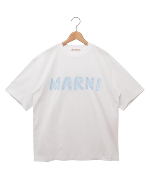 MARNI(マルニ)/マルニ Tシャツ カットソー クルーネック ロゴ ホワイト レディース MARNI THJET49EPH USCS11 L4W01/img01