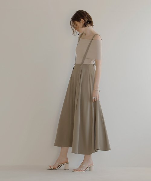 MIELI INVARIANT(ミエリ インヴァリアント)/Asymmetry Strap Flare Skirt/img03