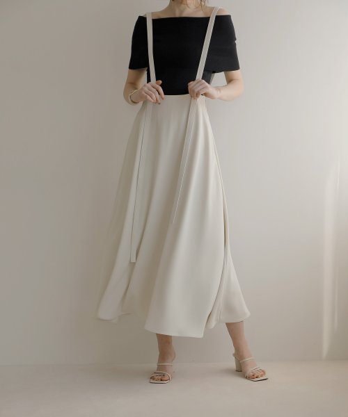 MIELI INVARIANT(ミエリ インヴァリアント)/Asymmetry Strap Flare Skirt/img07