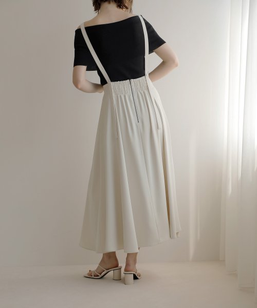 MIELI INVARIANT(ミエリ インヴァリアント)/Asymmetry Strap Flare Skirt/img12