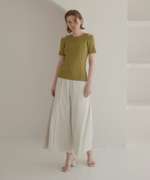 MIELI INVARIANT(ミエリ インヴァリアント)/Pleat Hem Block Pants/img12