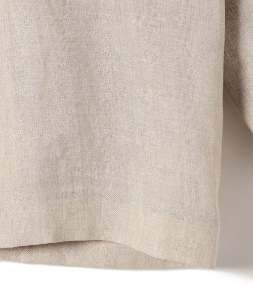 〈手洗い可能〉チェック / 無地 フリンジ ボクシー ジャケット 無地