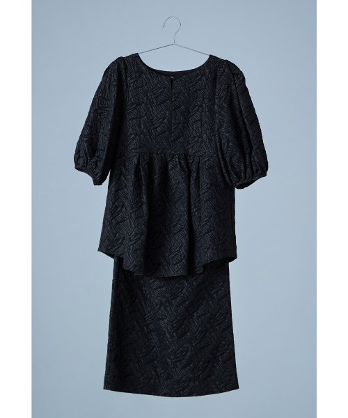 niana ニアナ ジャガードブラウスIラインスカートセットアップ  