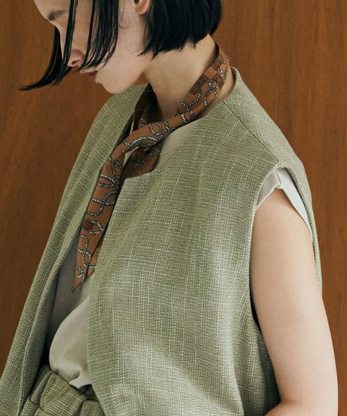 marjour(マージュール)/KASURI TWEED GILET/img03