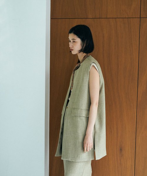 marjour(マージュール)/KASURI TWEED GILET/img09