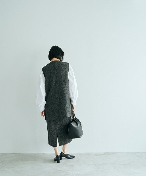 marjour(マージュール)/KASURI TWEED GILET/img12