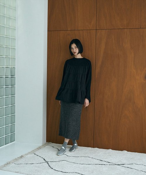 marjour(マージュール)/KASURI TWEED NARROW SKIRT/img17