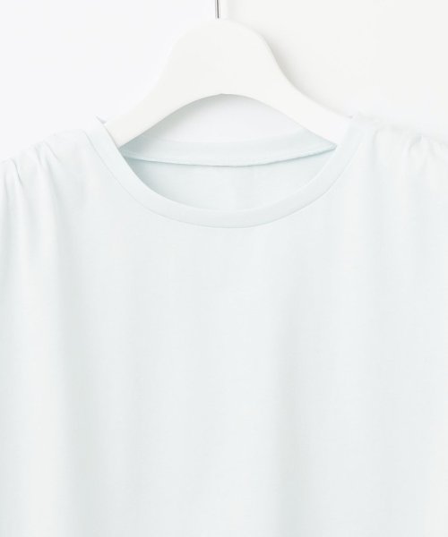 JIYU-KU（SMALL SIZE）(自由区（小さいサイズ）)/【カタログ掲載・洗える】タックギャザーネック Tシャツ/img07