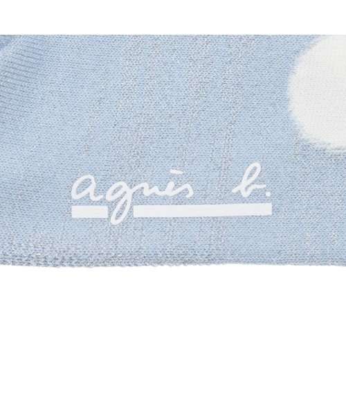 agnes b. (アニエスベー)/福助 公式 靴下 レディース agnes b. アニエスベー ラメ ドット柄  クルー丈 3344v404<br>22.5－24.5cm ブラック 婦人 女性 /img06