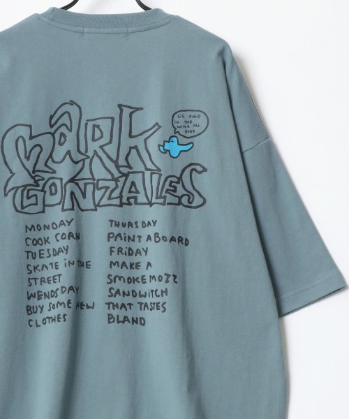 LAZAR(ラザル)/【Lazar】MARK GONZALES /マークゴンザレス オーバーサイズ ストリート バックプリント 半袖Tシャツ メンズ カジュアル トップス/img52