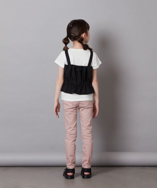 a.v.v(KID'S)(アー・ヴェ・ヴェキッズ)/[140－150]【セットアップ対応】麻調キャミドッキングトップス/img19