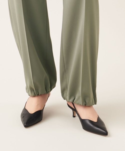 ウェーブラインバックベルト パンプス45↓↑ あらかじめご了承ください