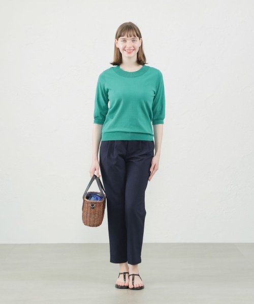 セール】ギンガムチェックサッカーテーパードパンツ(506014064  