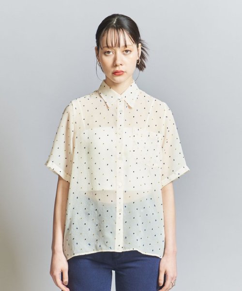 BEAUTY&YOUTH UNITED ARROWS(ビューティーアンドユース　ユナイテッドアローズ)/ジャカードシフォン ショートスリーブ シャツ/img08