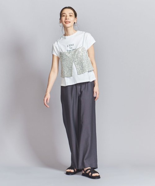 BEAUTY&YOUTH UNITED ARROWS(ビューティーアンドユース　ユナイテッドアローズ)/コットン ロゴプリント フレンチスリーブ Tシャツ/img03