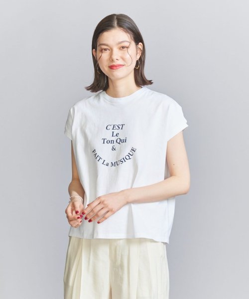 BEAUTY&YOUTH UNITED ARROWS(ビューティーアンドユース　ユナイテッドアローズ)/コットン ロゴプリント フレンチスリーブ Tシャツ/img05