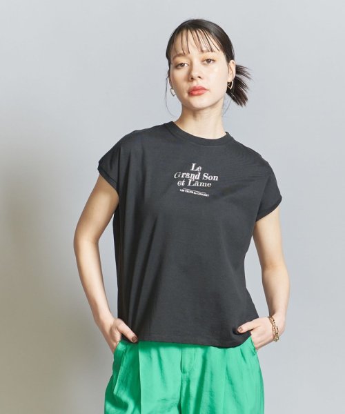 BEAUTY&YOUTH UNITED ARROWS(ビューティーアンドユース　ユナイテッドアローズ)/コットン ロゴプリント フレンチスリーブ Tシャツ/img08