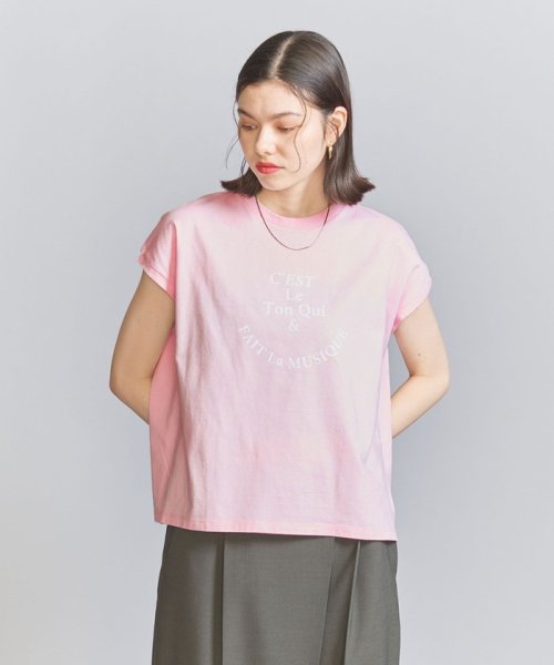 BEAUTY&YOUTH UNITED ARROWS(ビューティーアンドユース　ユナイテッドアローズ)/コットン ロゴプリント フレンチスリーブ Tシャツ/img14