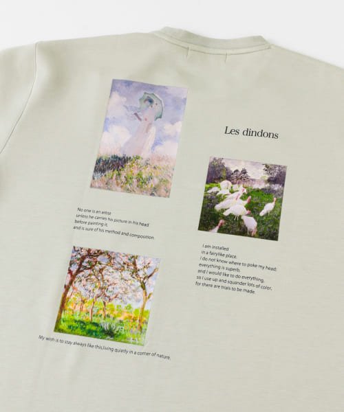 SENSE OF PLACE by URBAN RESEARCH(センスオブプレイス バイ アーバンリサーチ)/『別注』Claude Monet　グラフィックアートTシャツ(5分袖)A/img50