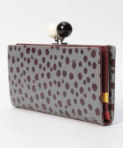 ポルカドット 長財布 がま口 