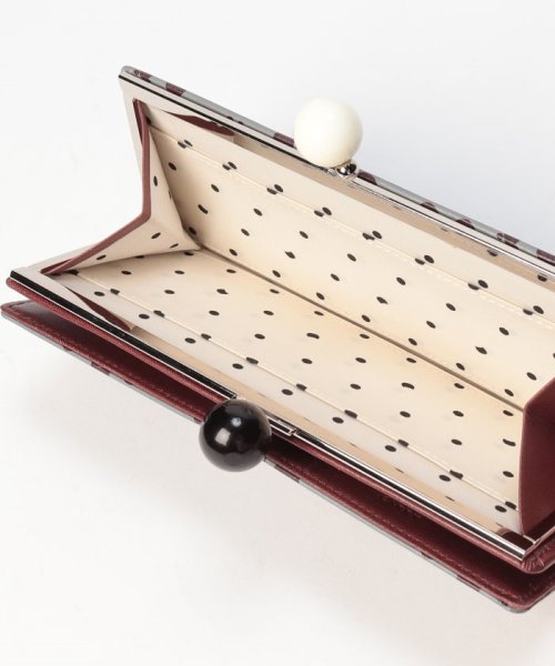 ポルカドット 長財布 がま口 