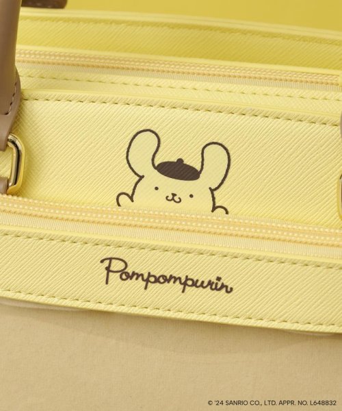 《推し事》「ポムポムプリン」コレクション クリアポケット付き バイカラーハンドルトート ジョエル 23SS　２WAYバッグ AAA1406772132(10725円)