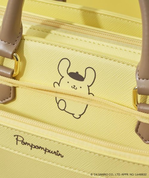 《推し事》「ポムポムプリン」コレクション クリアポケット付き バイカラーハンドルトート ジョエル 23SS　２WAYバッグ AAA1406772132(10725円)