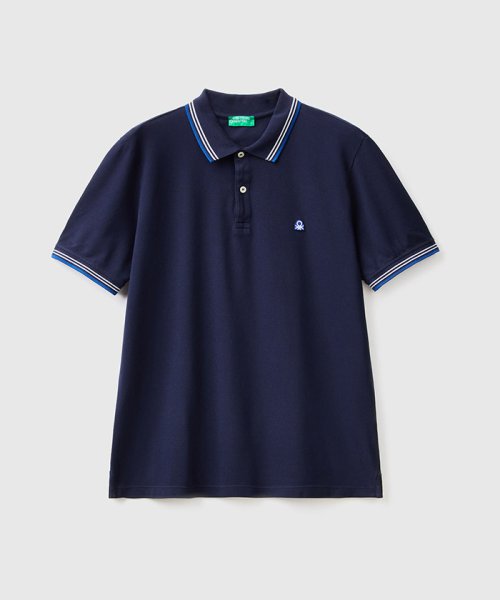 BENETTON (mens)(ベネトン（メンズ）)/ブランドロゴパッチ付きストレッチ半袖ポロシャツ/img14