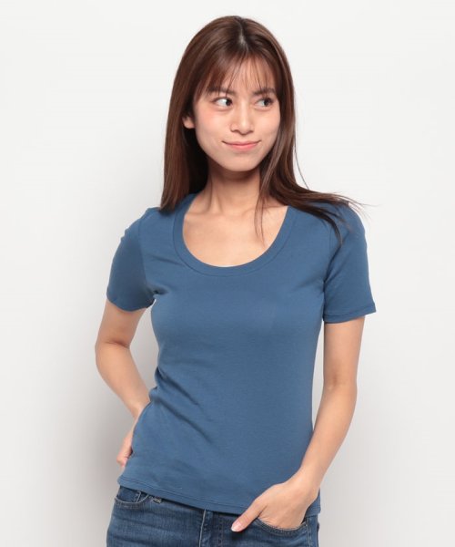 BENETTON (women)(ベネトン（レディース）)/ロゴ刺繍入りUネック半袖Tシャツ・カットソー/img18