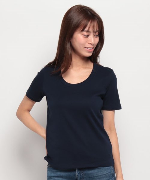 BENETTON (women)(ベネトン（レディース）)/ロゴ刺繍入りUネック半袖Tシャツ・カットソー/img26