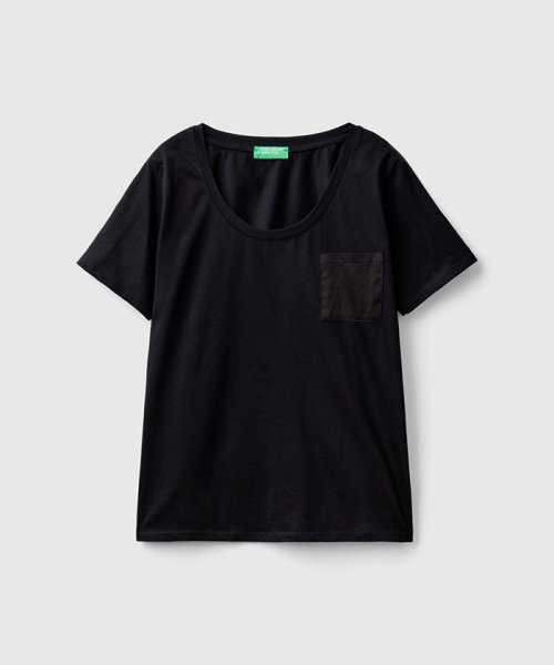 BENETTON (women)(ベネトン（レディース）)/Uネック胸ポケット半袖Tシャツ・カットソー/img02