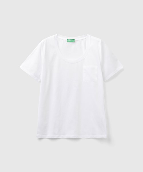 BENETTON (women)(ベネトン（レディース）)/Uネック胸ポケット半袖Tシャツ・カットソー/img10