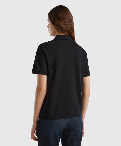 BENETTON (women)(ベネトン（レディース）)/ブランドロゴ刺繍入り半袖ポロシャツ/img01