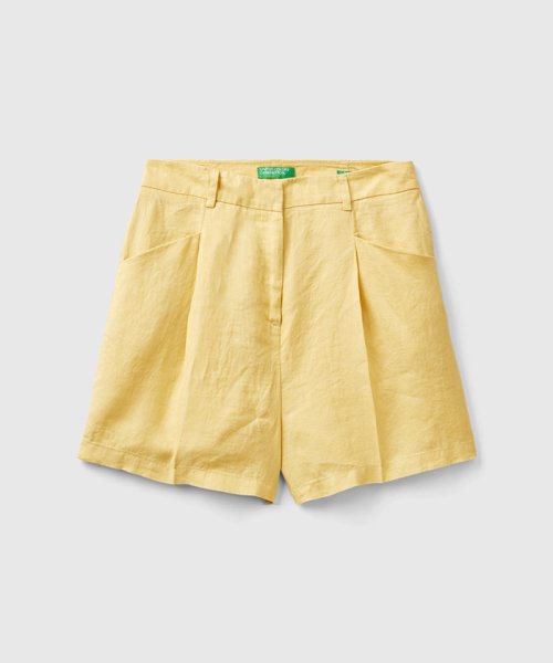 BENETTON (women)(ベネトン（レディース）)/リネン100％タックショートパンツ/img37