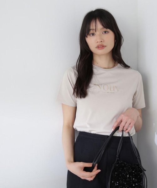 NATURAL BEAUTY BASIC(ナチュラルビューティーベーシック)/箔ロゴプリントTシャツ/img18