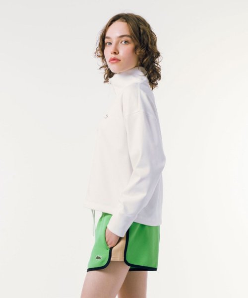 接触冷感 吸水速乾 COOL MAX クールマックス クロップド ハーフジップスウェット  ZYX1449306398(11000円)