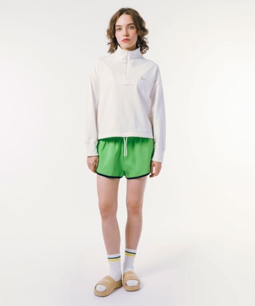 接触冷感 吸水速乾 COOL MAX クールマックス クロップド ハーフジップスウェット  ZYX1449306398(11000円)