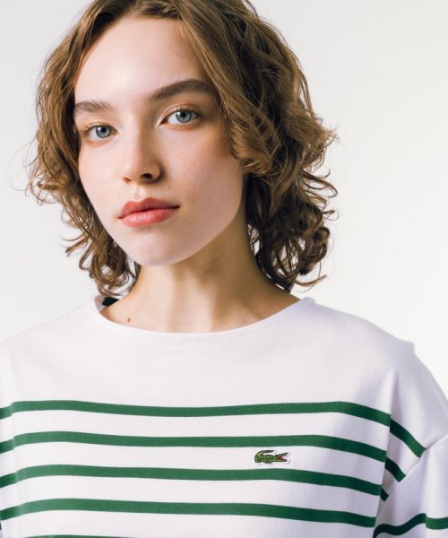 LACOSTE(ラコステ)/シルケット加工 パネルボーダーバスクシャツ/img03