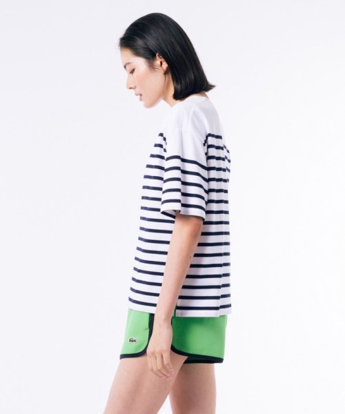 LACOSTE(ラコステ)/シルケット加工 パネルボーダーバスクシャツ/img16