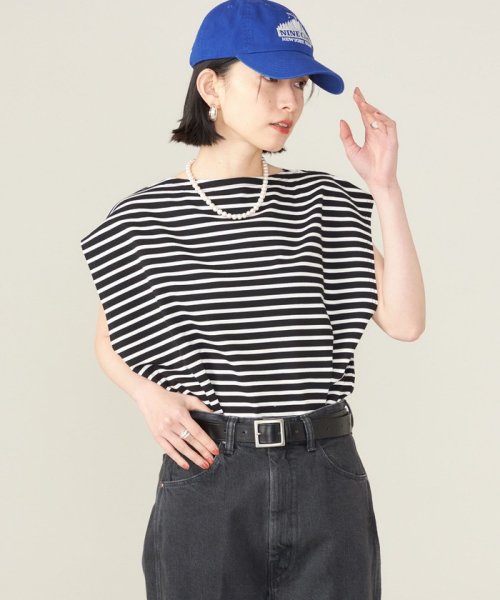 SHIPS WOMEN(シップス　ウィメン)/《予約》SHIPS NINE CASE:スリーブレス ボーダー TEE ◆/img10