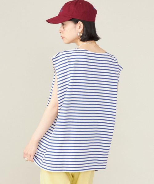 SHIPS WOMEN(シップス　ウィメン)/《予約》SHIPS NINE CASE:スリーブレス ボーダー TEE ◆/img42